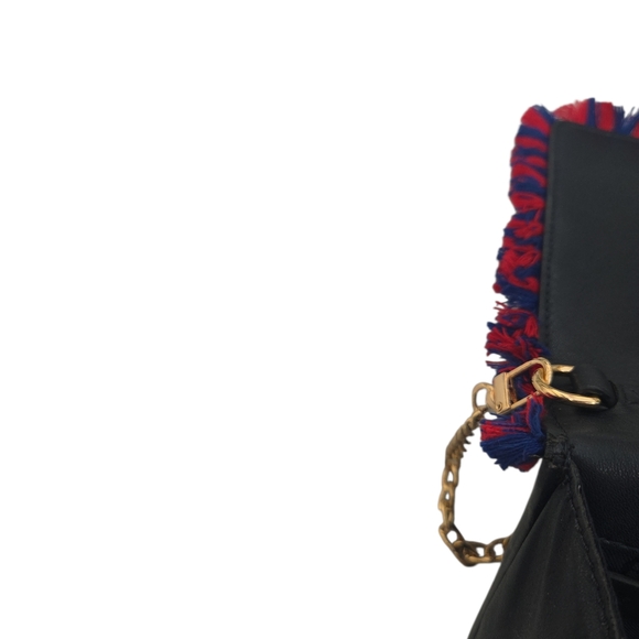 Tori BURCH Embroidered Multicolor Fringe Bag PURSE flaw - Picture 14 of 17